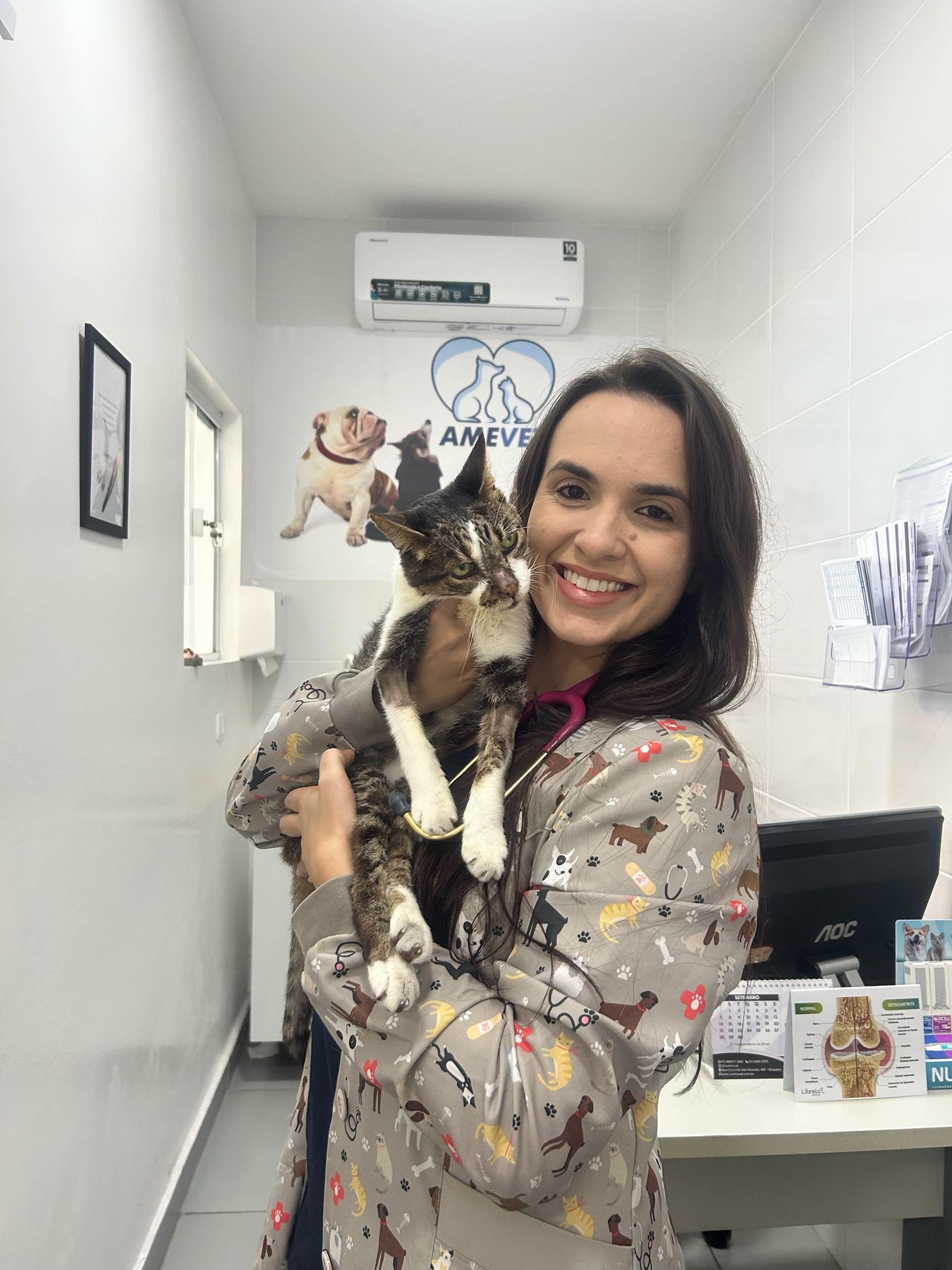 Atendimento veterinário em consultório