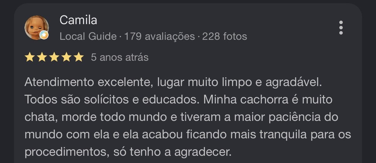 Avaliação de Camila