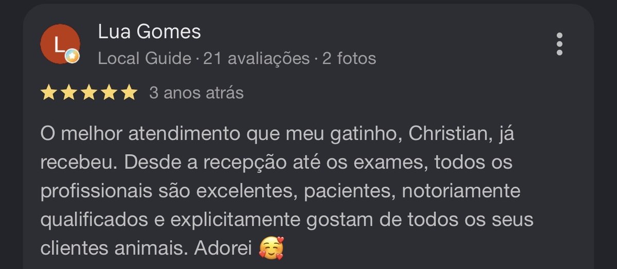 Avaliação de Lua Gomes