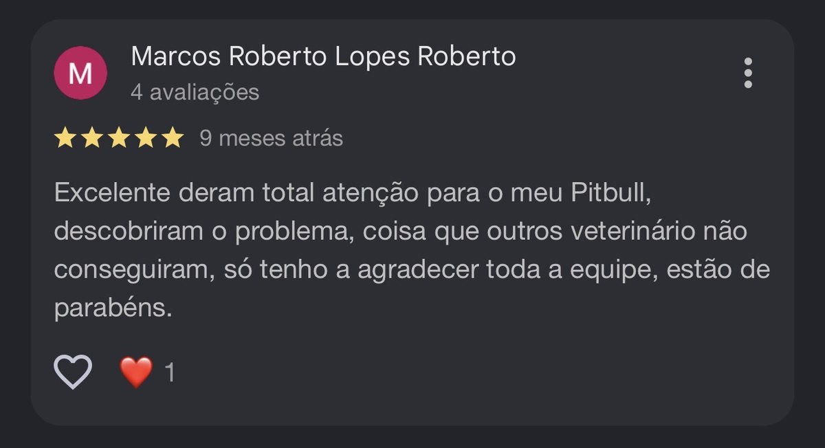 Avaliação de Marcos Roberto